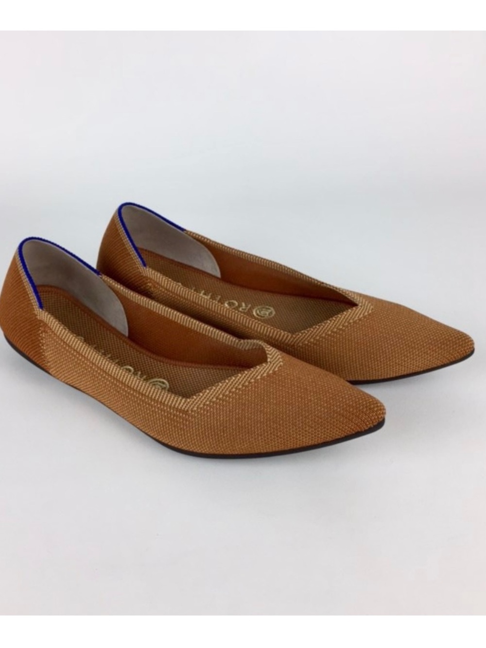 Rothy’s The Point in Fawn Pointed Toe Flats Lightweight Comfort Fall Size 9